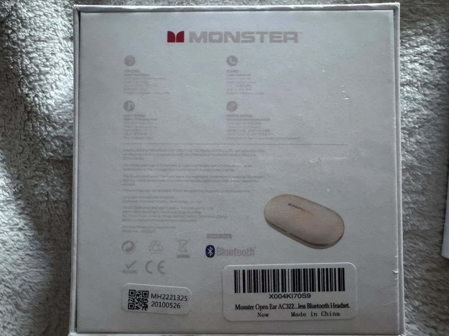 BNIB Monster Open Ear AC322 Bluetooth Headset image indicator(2)