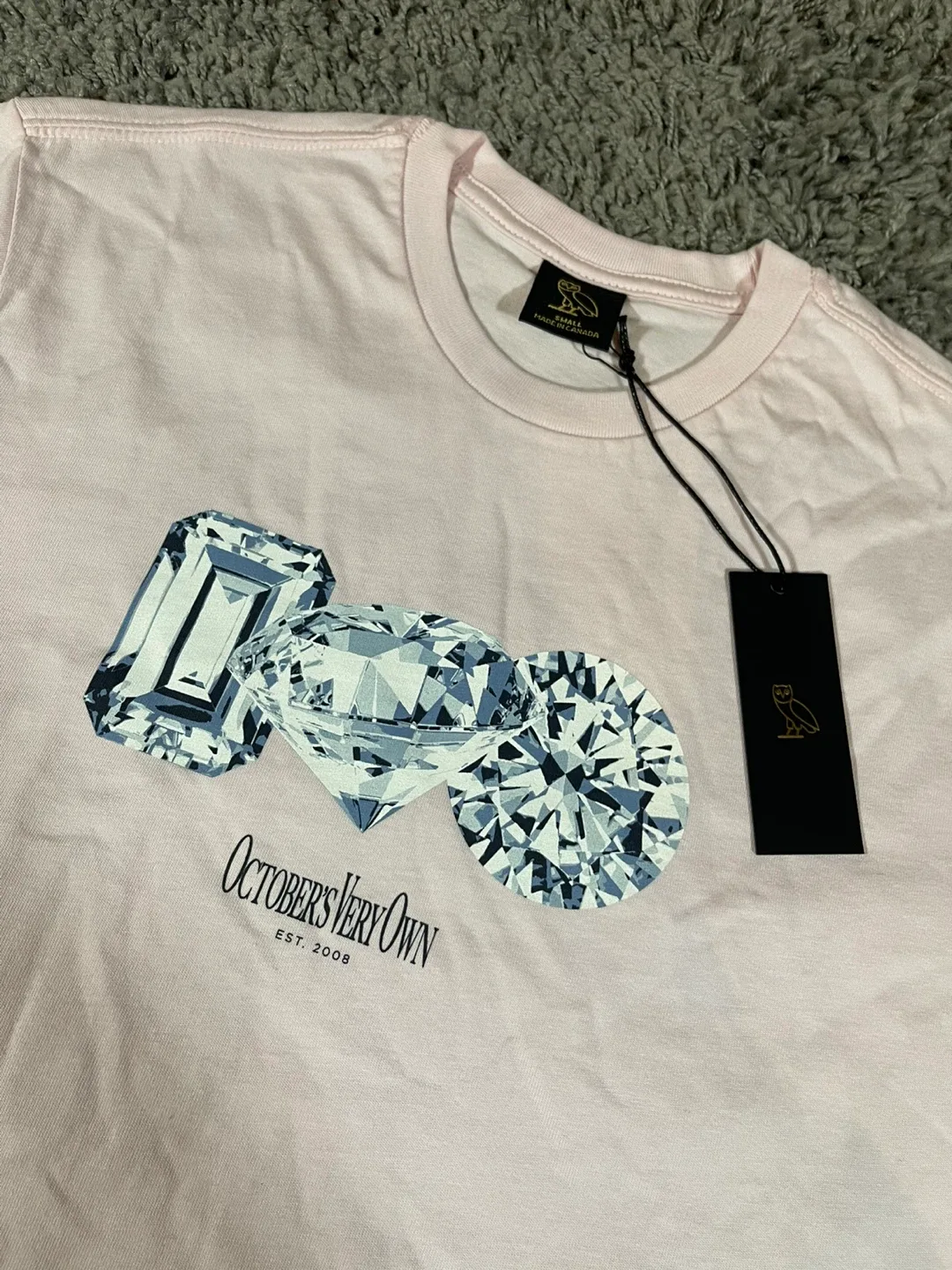 October's Very Own (OVO) Pink Diamond T-Shirt - Size Small image indicator(3)