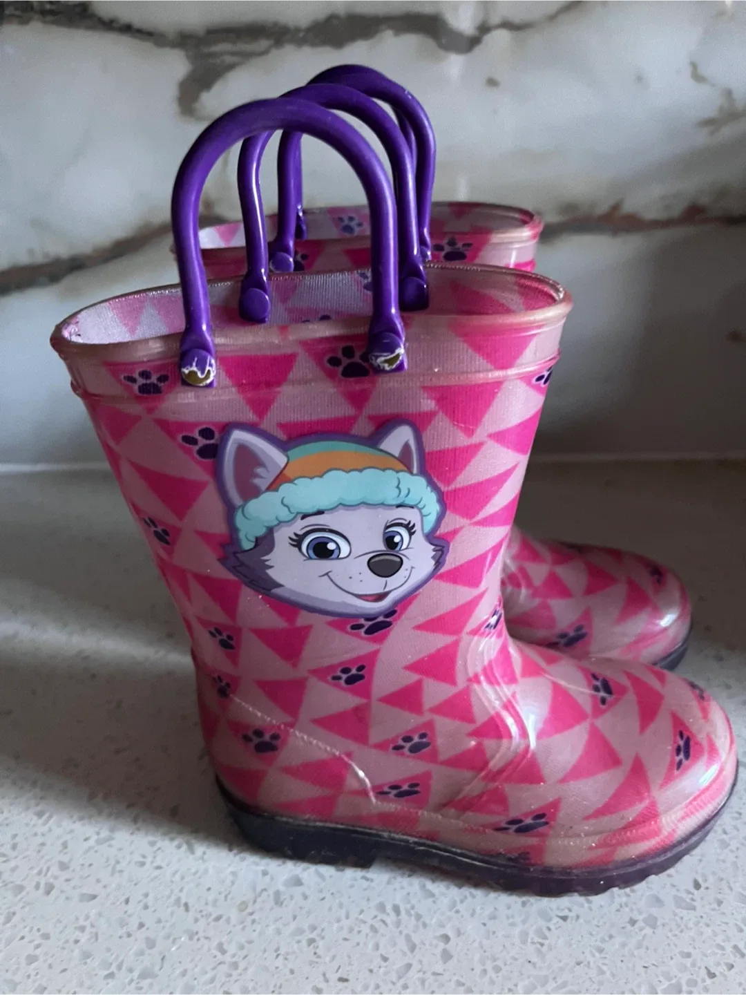 Toddler Girls Light Up Paw Patrol Boots- Size 8C