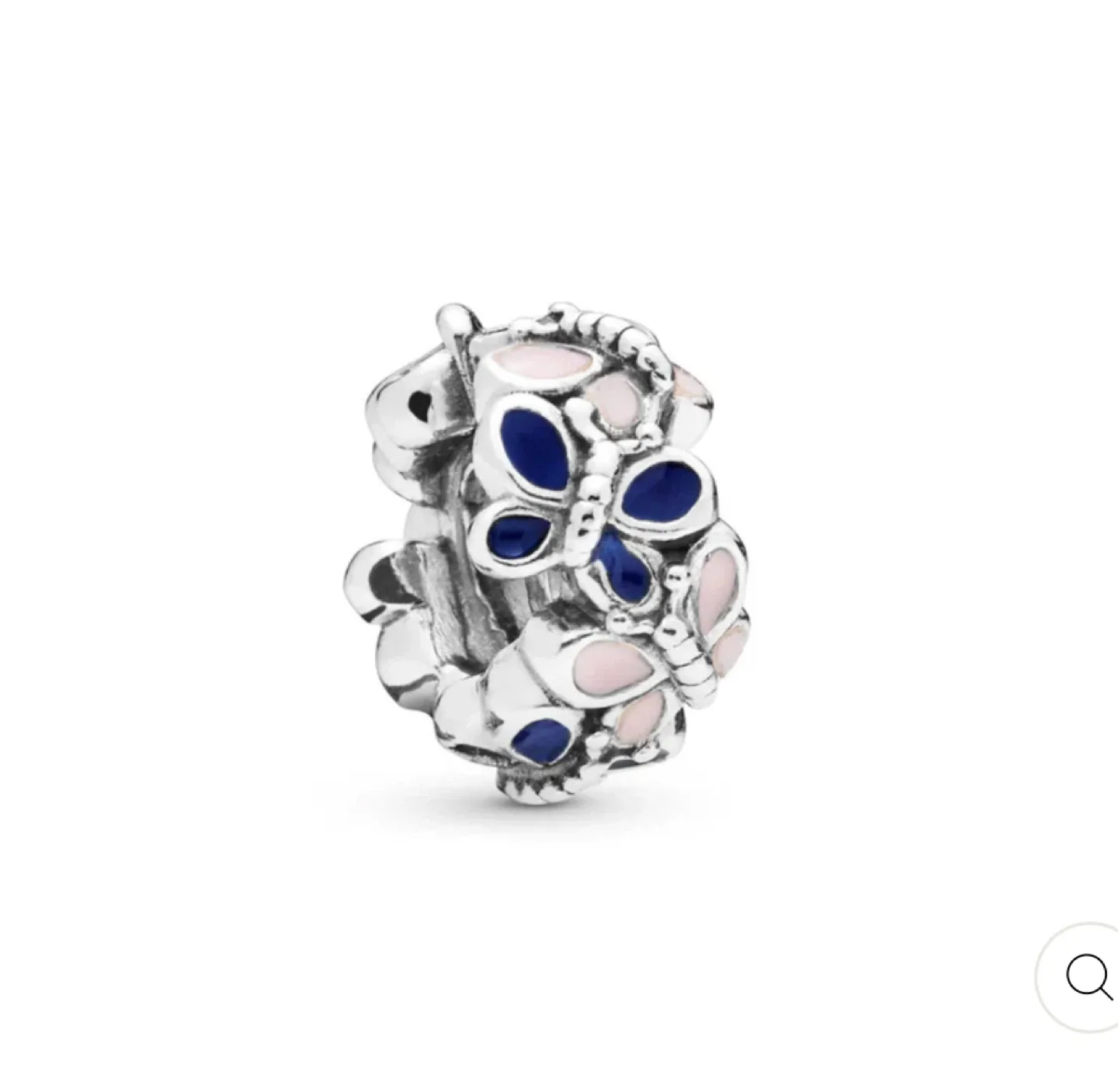 Pandora Pink & Blue Butterfly spacer Charm! thumbnail