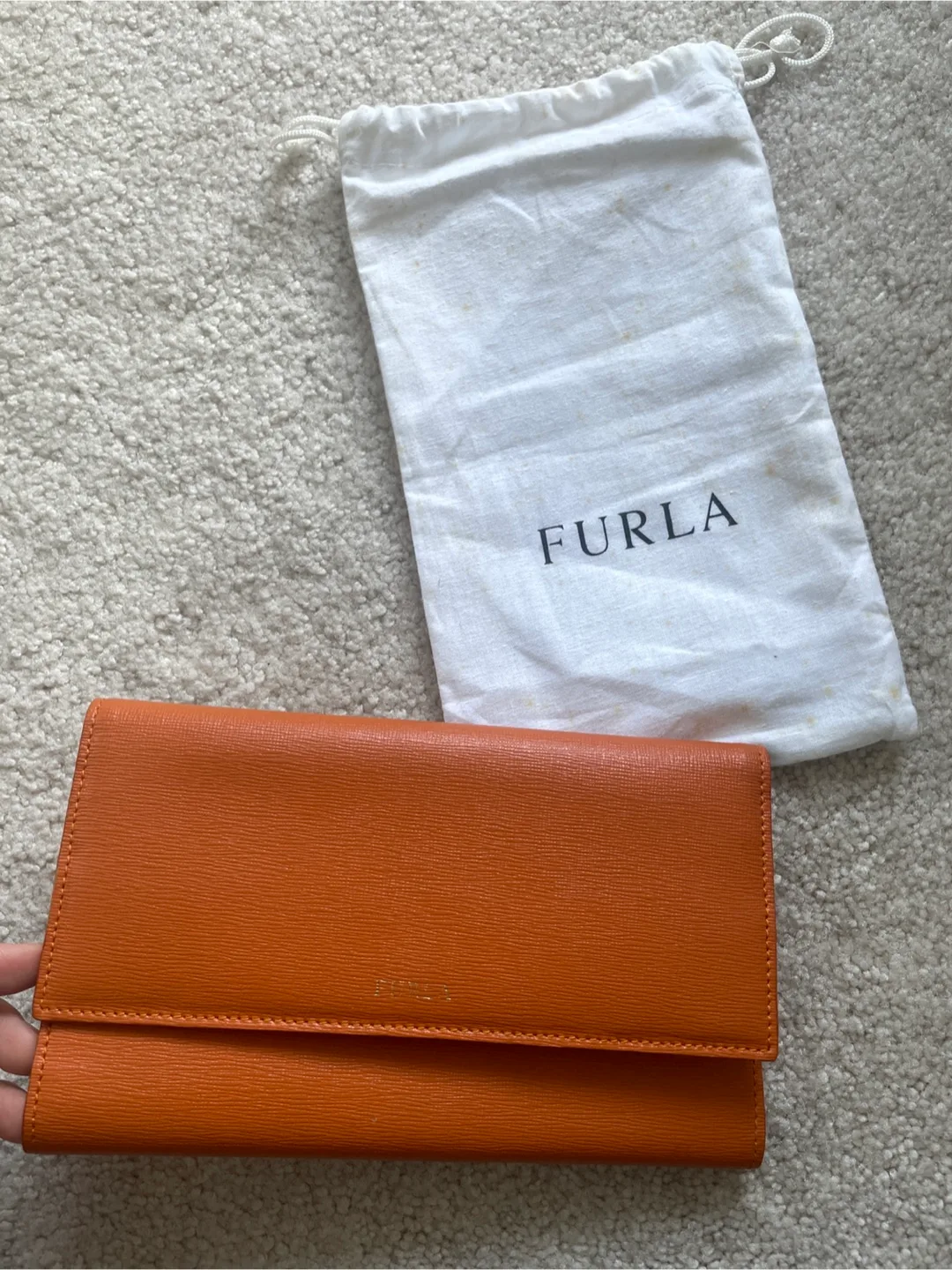 Furla Orange Leather Wallet thumbnail