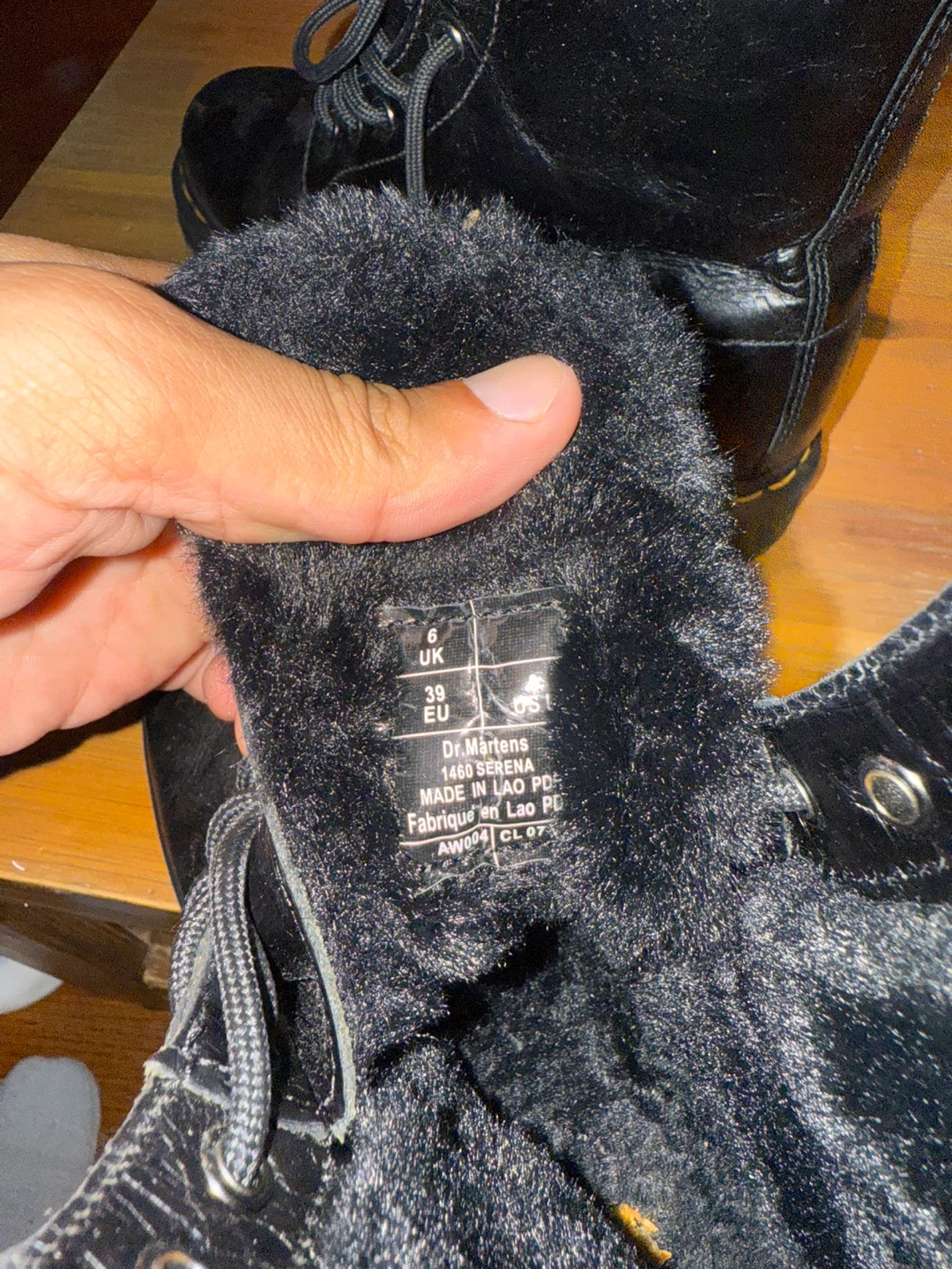Dr. Martens 1460 Serena Fur Lined Boots - US 8 - photo 5