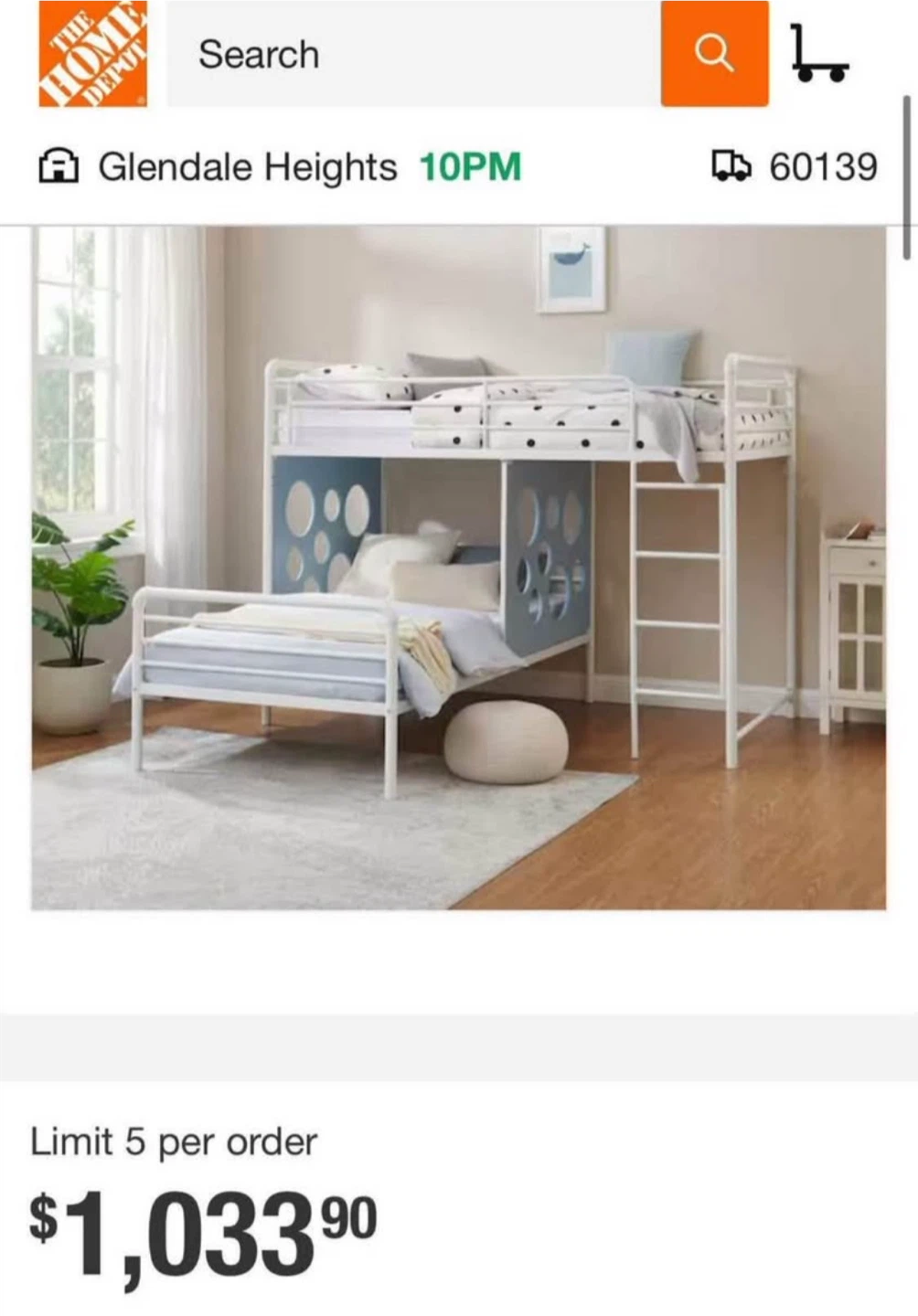 New White Twin L-Shaped Bunk Bed 🥕 - photo 3