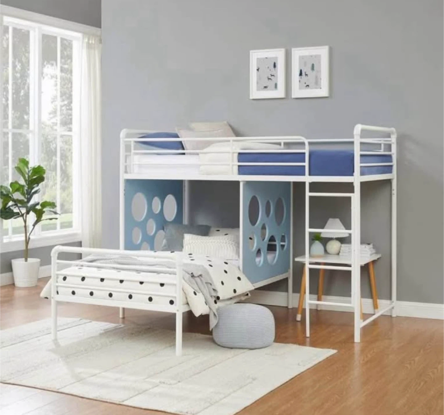 New White Twin L-Shaped Bunk Bed 🥕 - photo 2