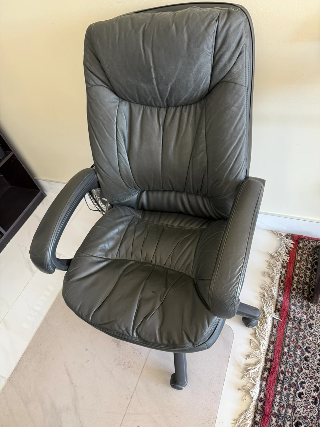 Leather Office Chair - Black - photo 2
