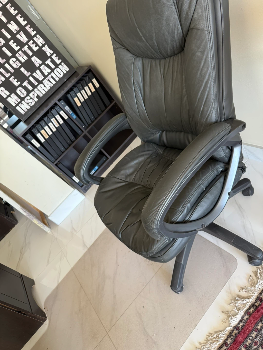 Leather Office Chair - Black