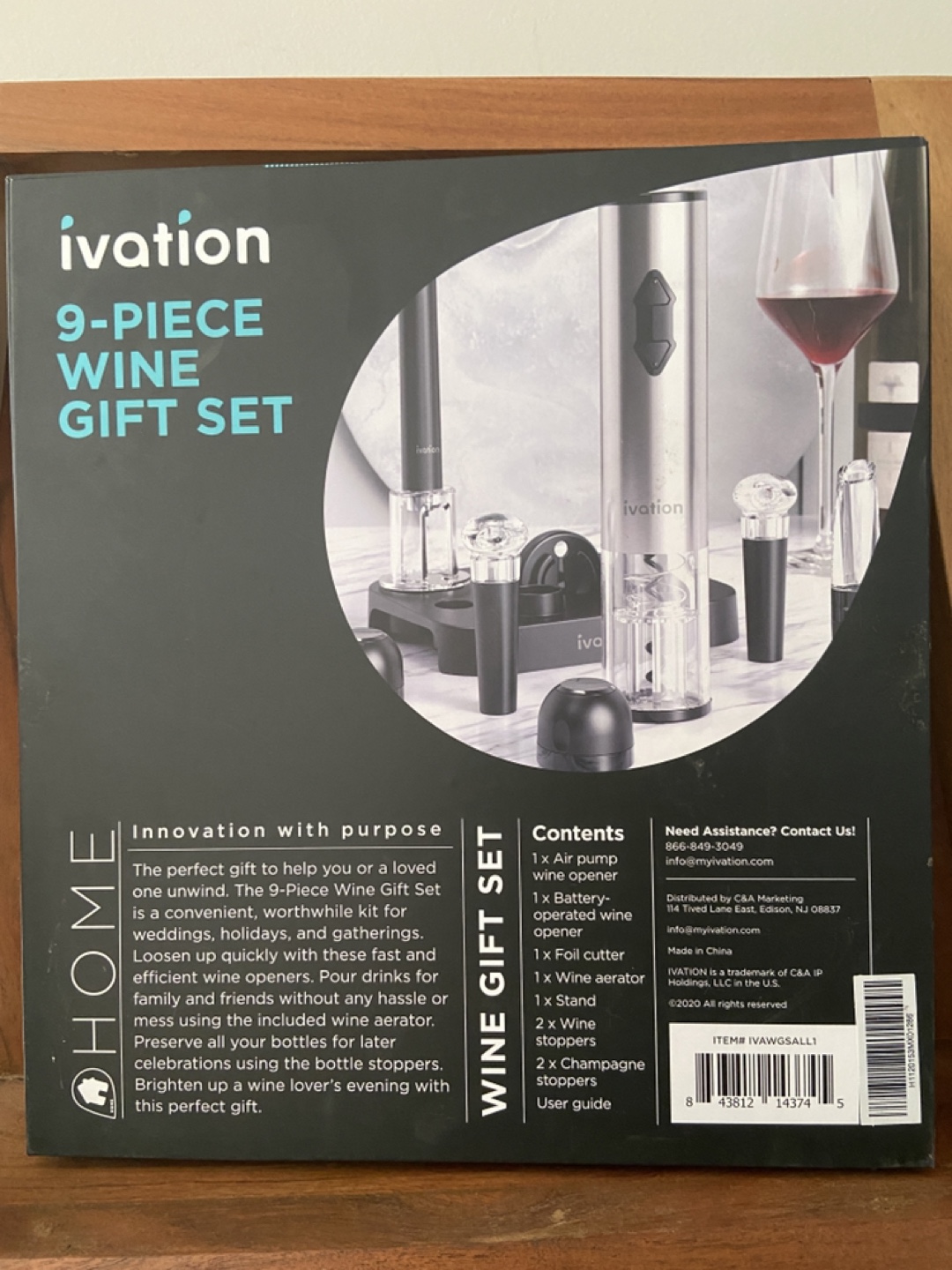 Ivation 9-Piece Wine Gift Set - New in Box! - photo 2