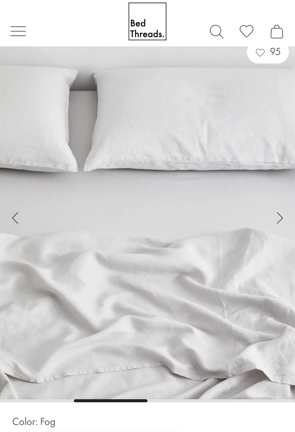 Bed Threads 100% French Linen Fitted Sheet - Full