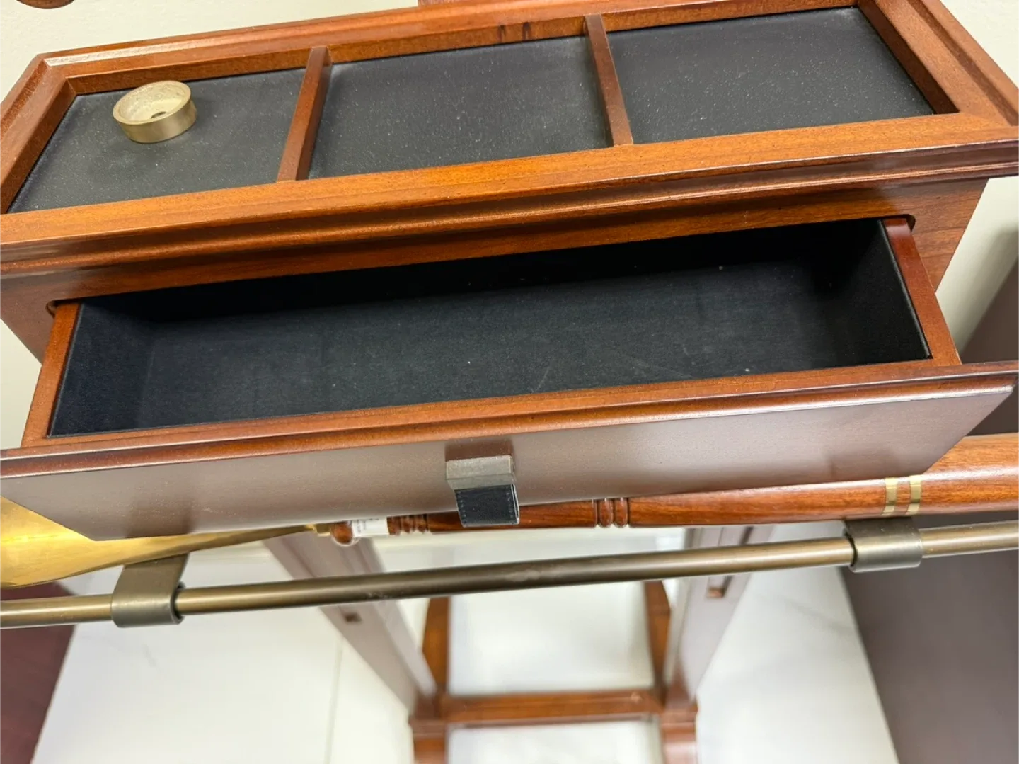 Wooden Valet Stand with Drawer thumbnail