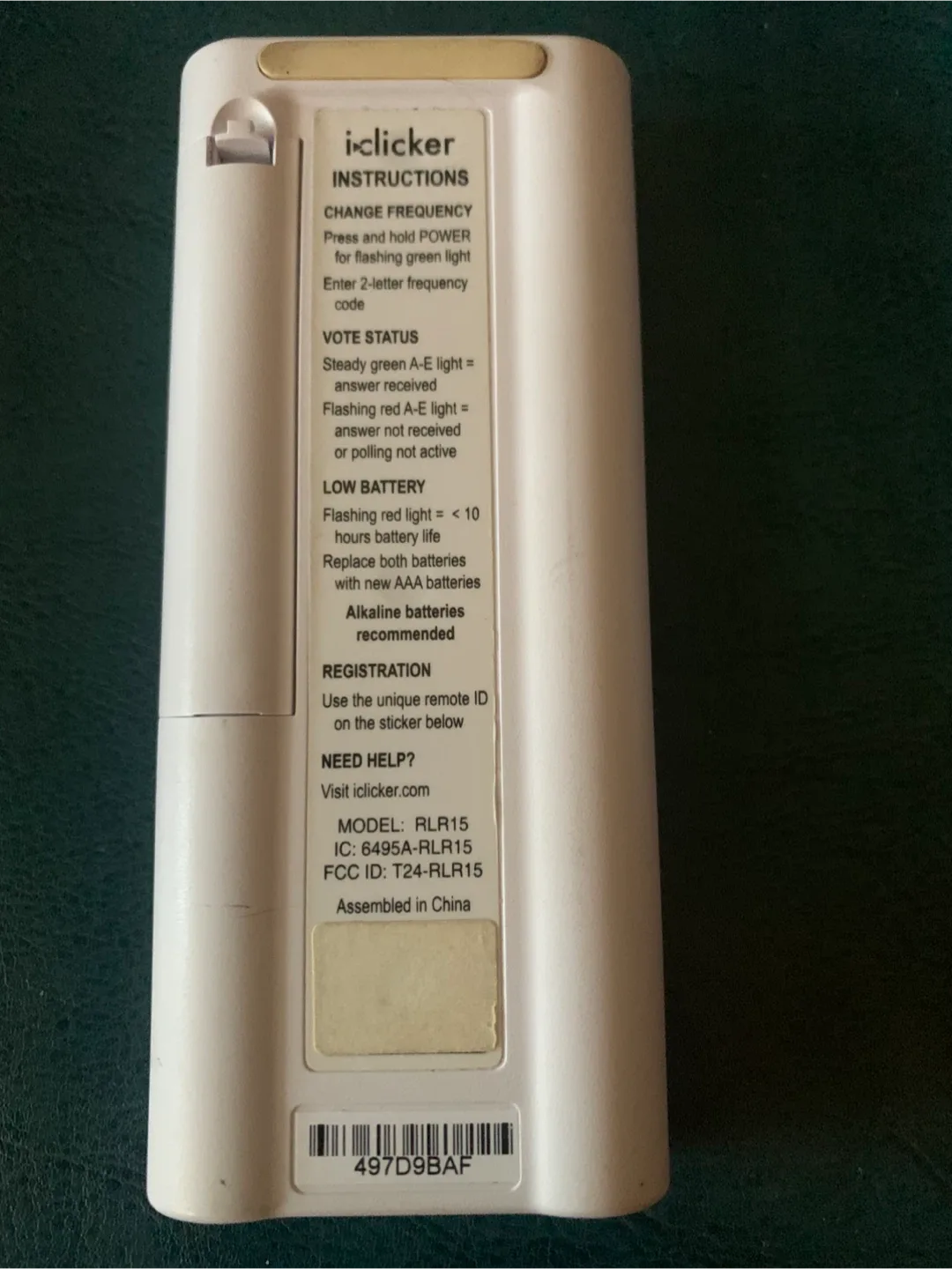 🥕 i-Clicker+ PLR15 Remote image indicator(2)