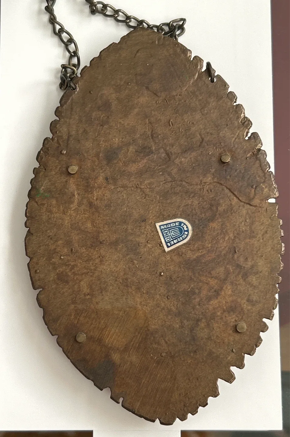 Vintage Made in Israel Ten Commandments Wall Hanging image indicator(5)