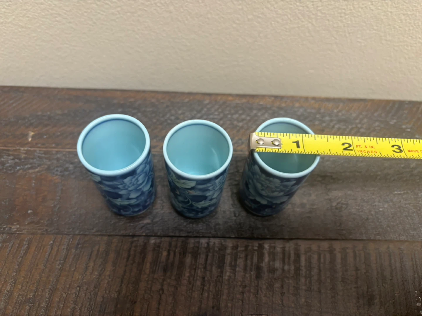 Japanese sake cups set of 3 - photo 3