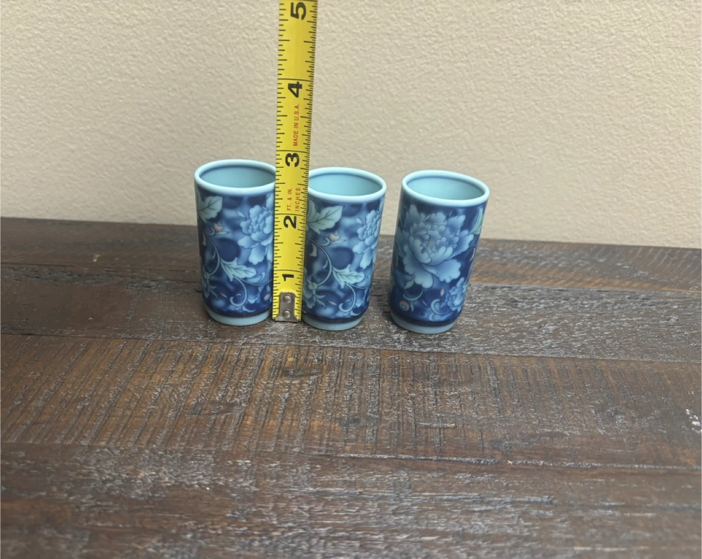 Japanese sake cups set of 3 - photo 4