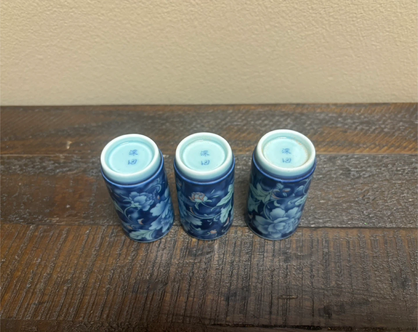 Japanese sake cups set of 3 - photo 2