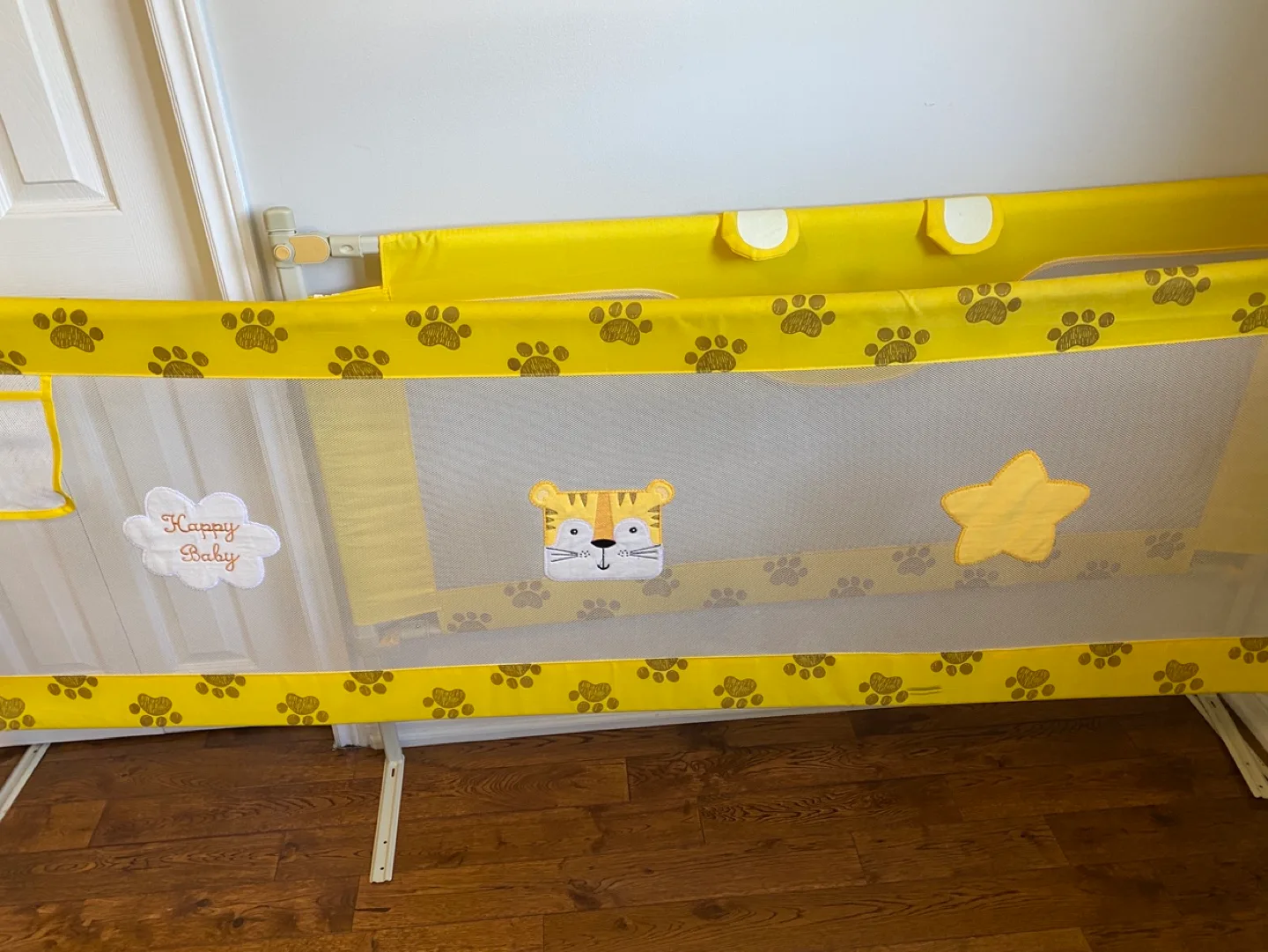 Like new Happy Baby Yellow Bed Rail queen size image indicator(2)