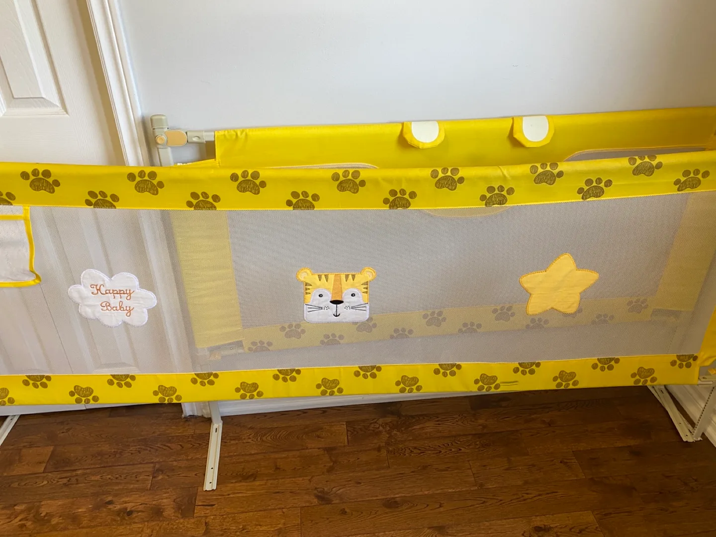 Like new Happy Baby Yellow Bed Rail queen size thumbnail