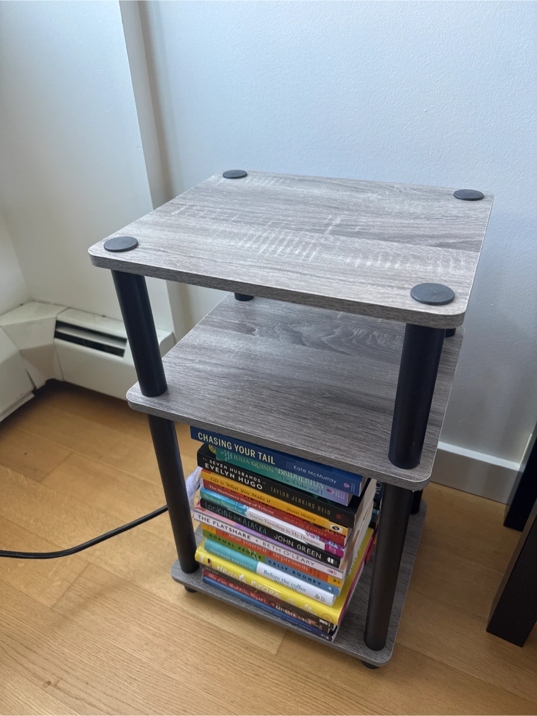 Move-out SALE: Grey 3-Tier Side Table