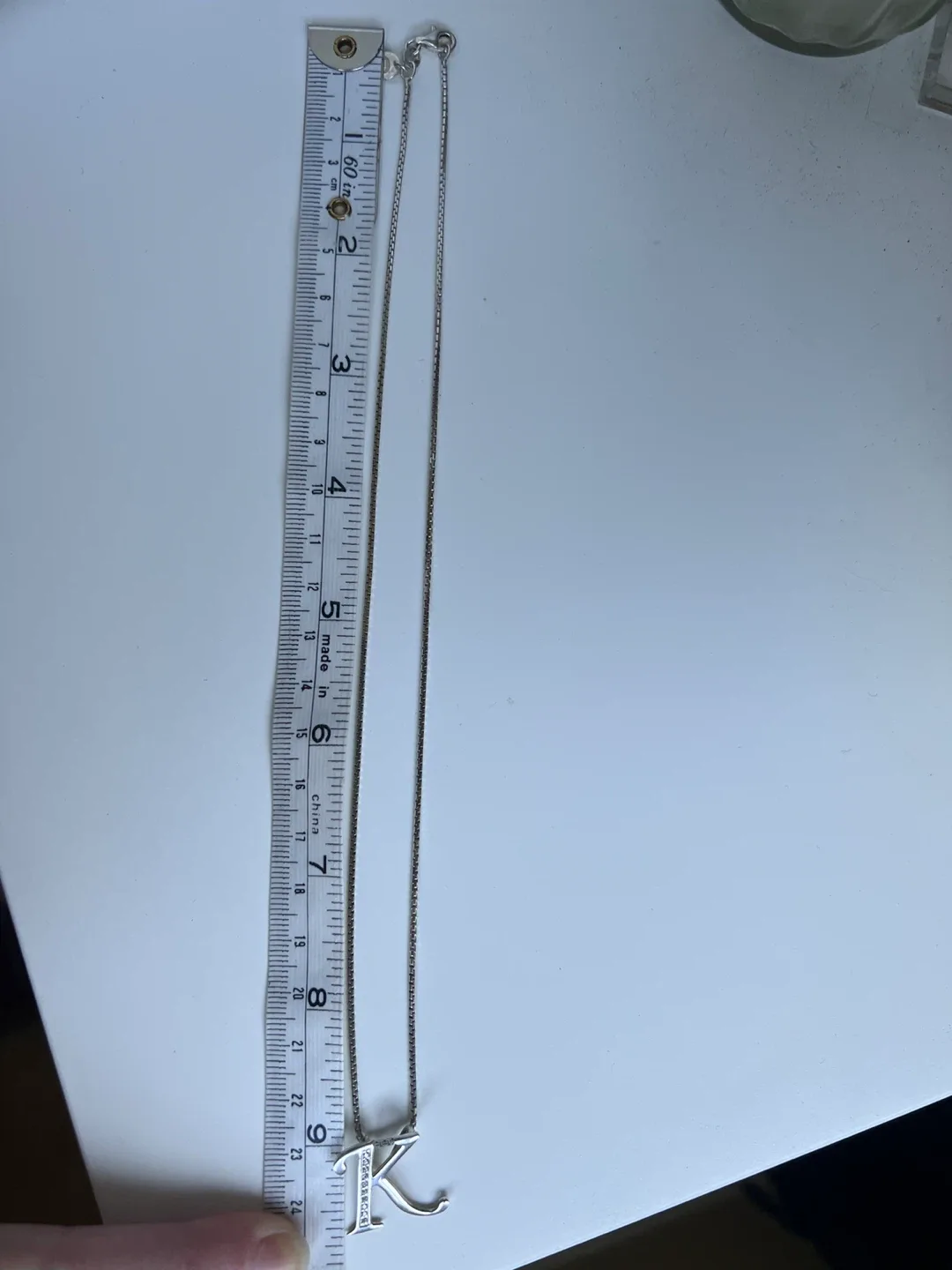 Silver 'K' Initial Necklace 🥕 image indicator(5)
