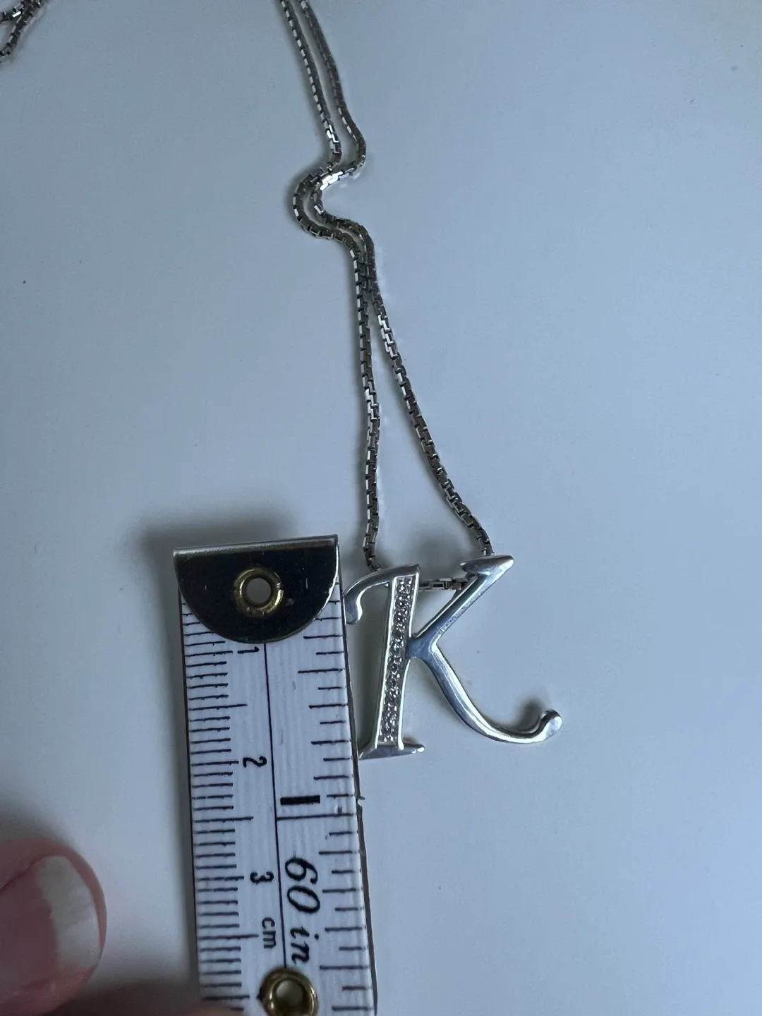 Silver 'K' Initial Necklace 🥕 image indicator(6)