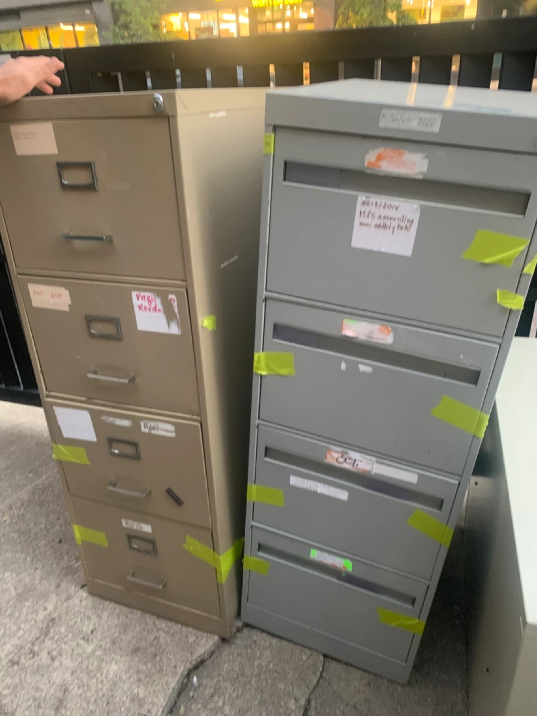 Filing metal Cabinets - Beige/Grey