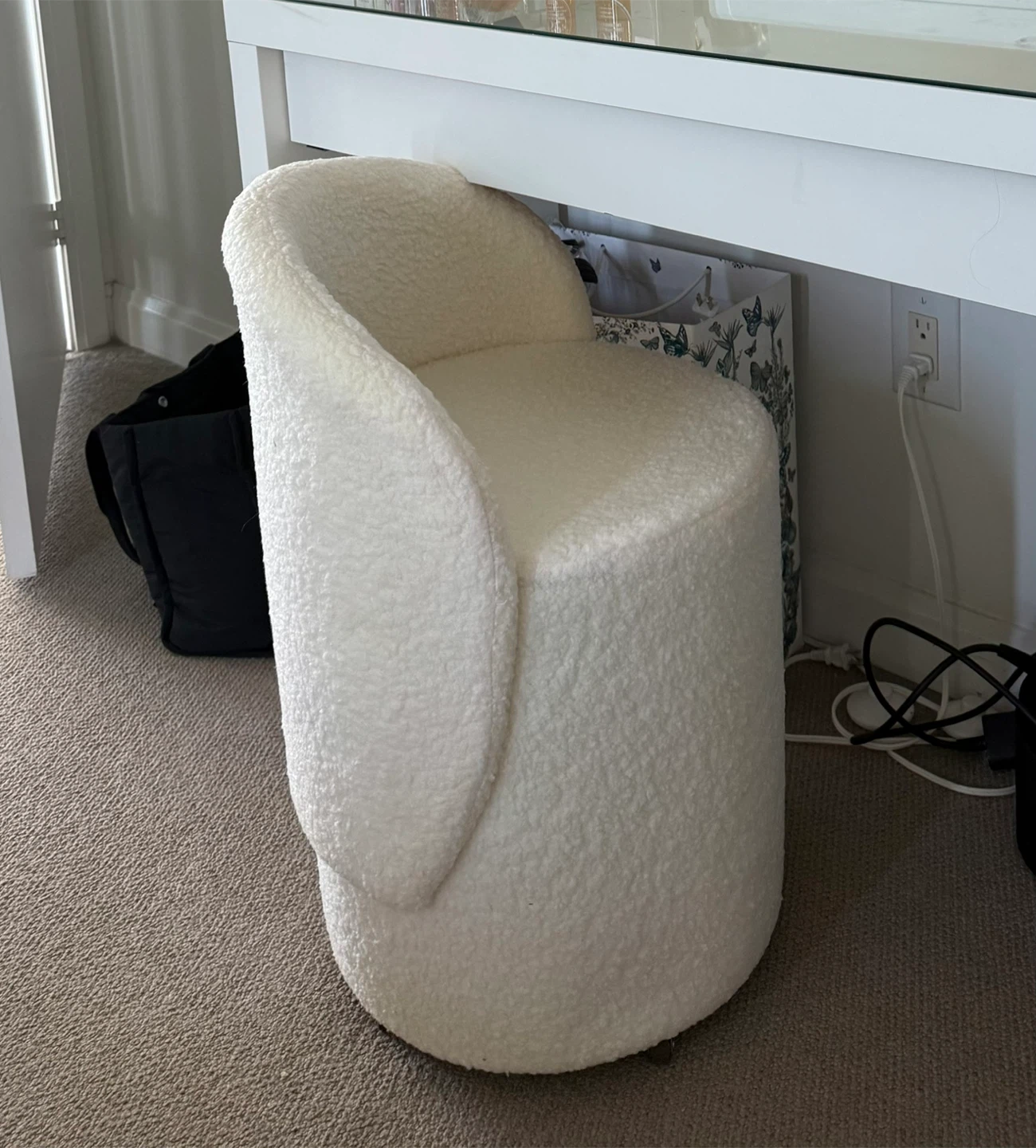 Swivel Ottoman Vanity Chair - brand new