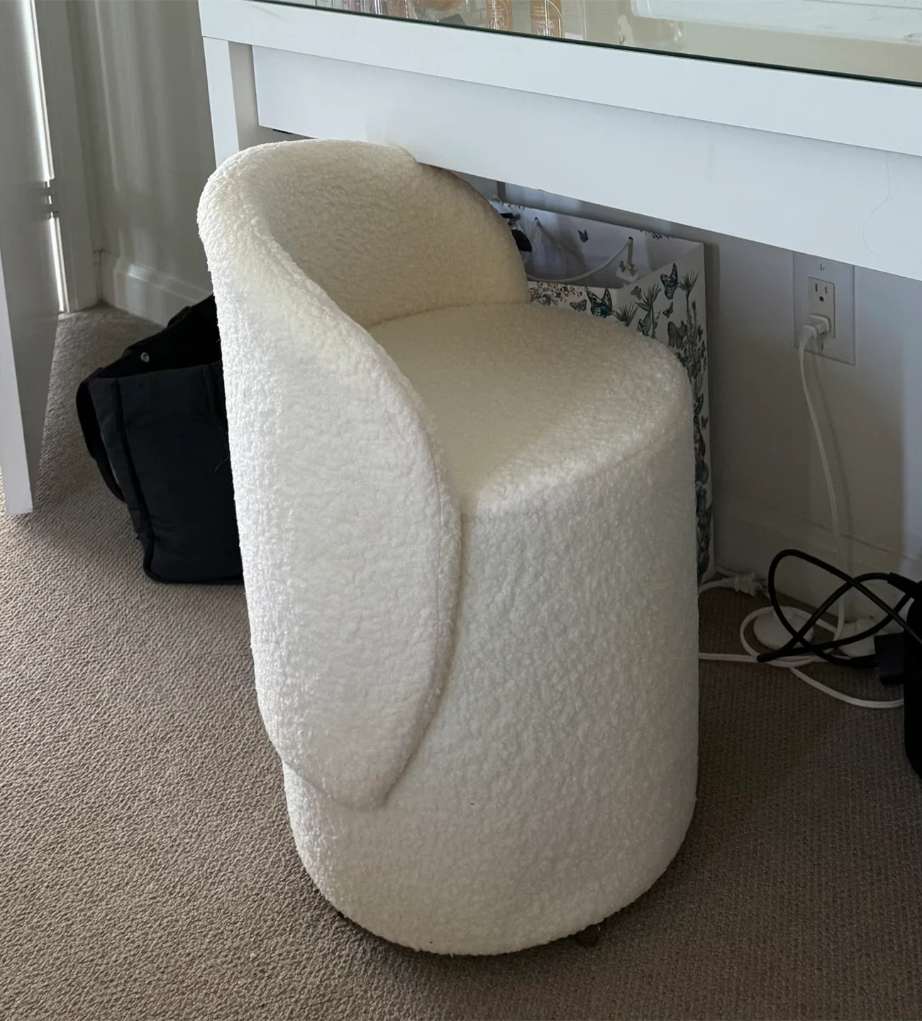 Swivel Ottoman Vanity Chair - brand new thumbnail