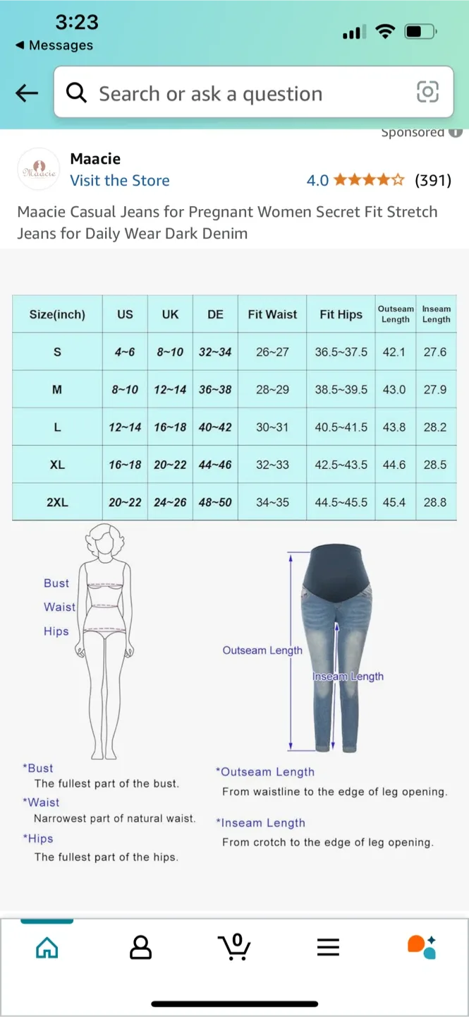 Women’s Maternity Jeans- Size L image indicator(8)