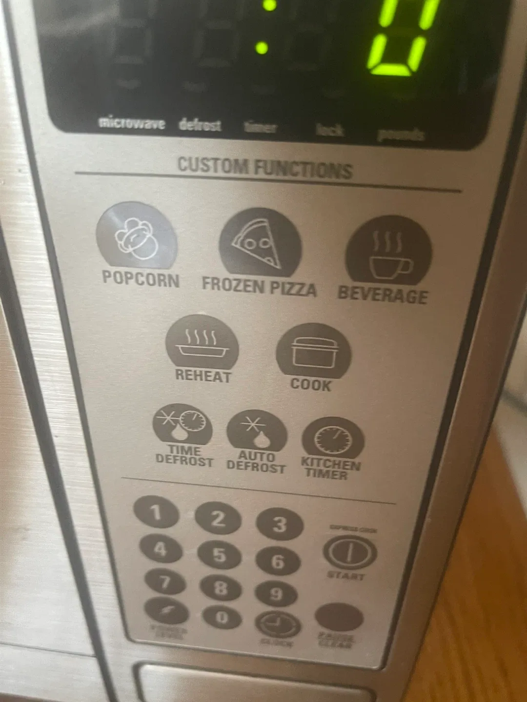 GE Stainless Steel Microwave image indicator(3)