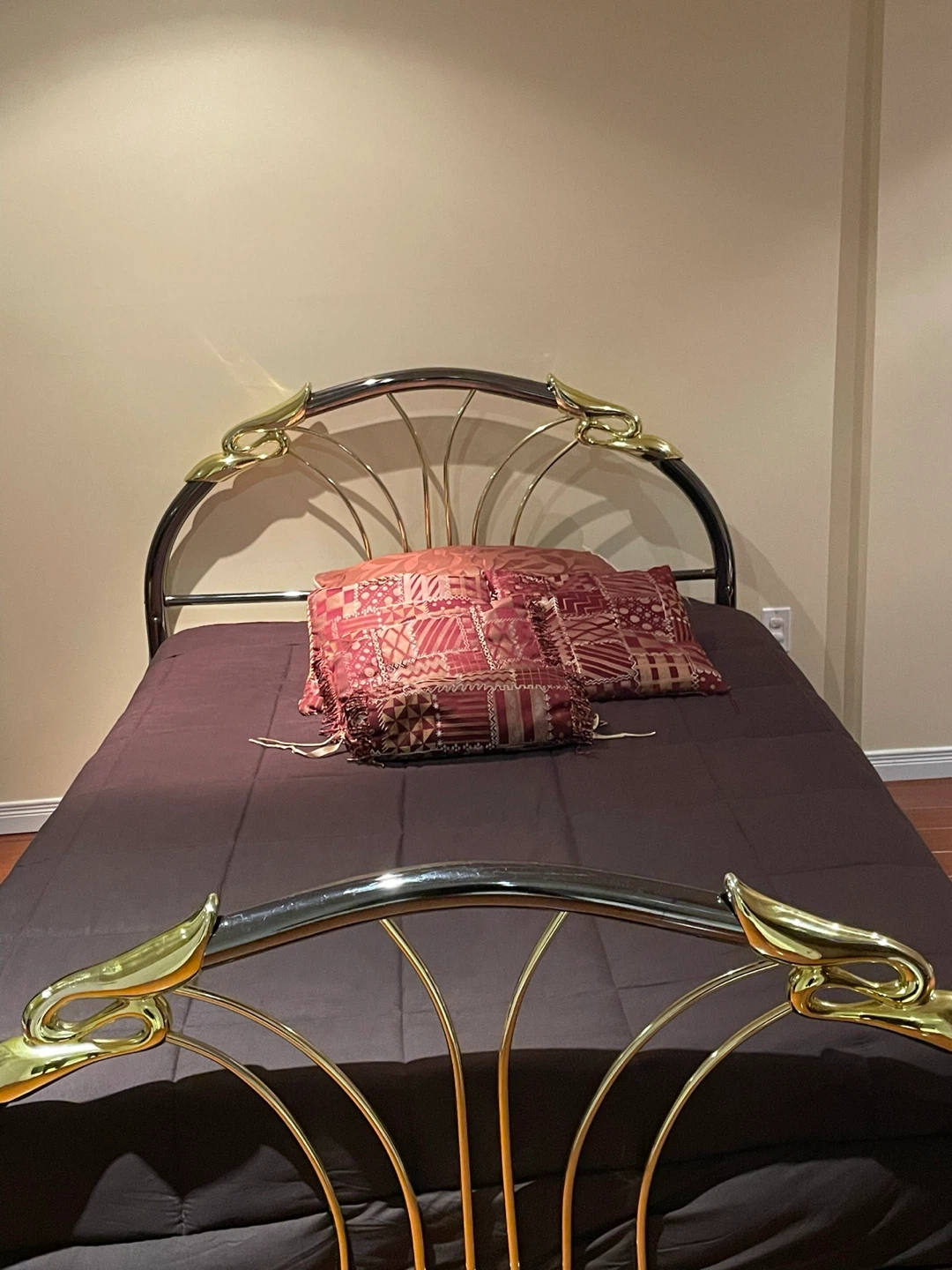 Metal Bed Frame with Gold Accents - photo 2