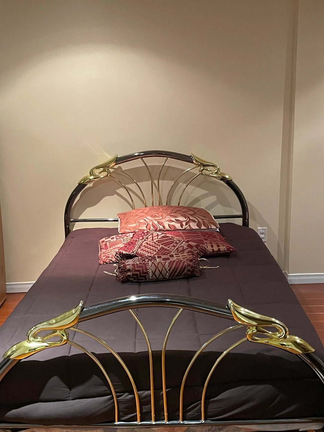 Metal Bed Frame with Gold Accents - photo 3