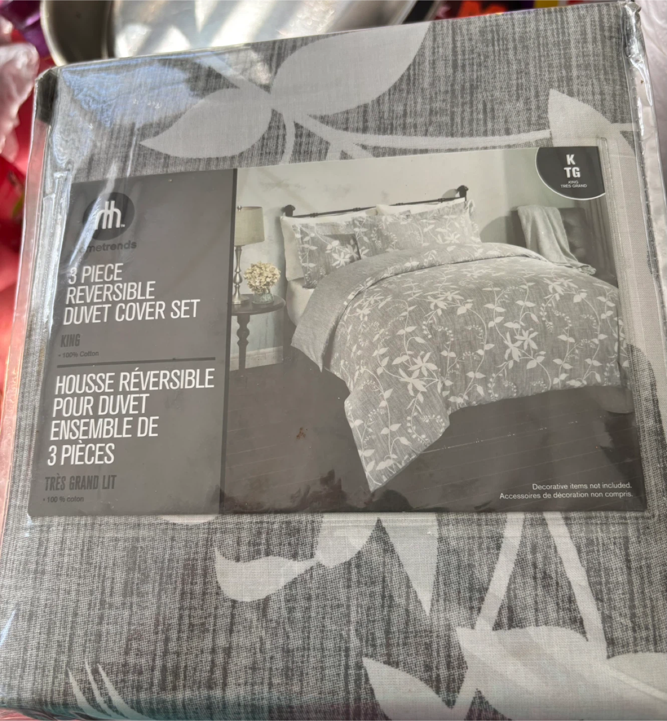 Home Trends King Reversible Duvet Cover Set - New - photo 2