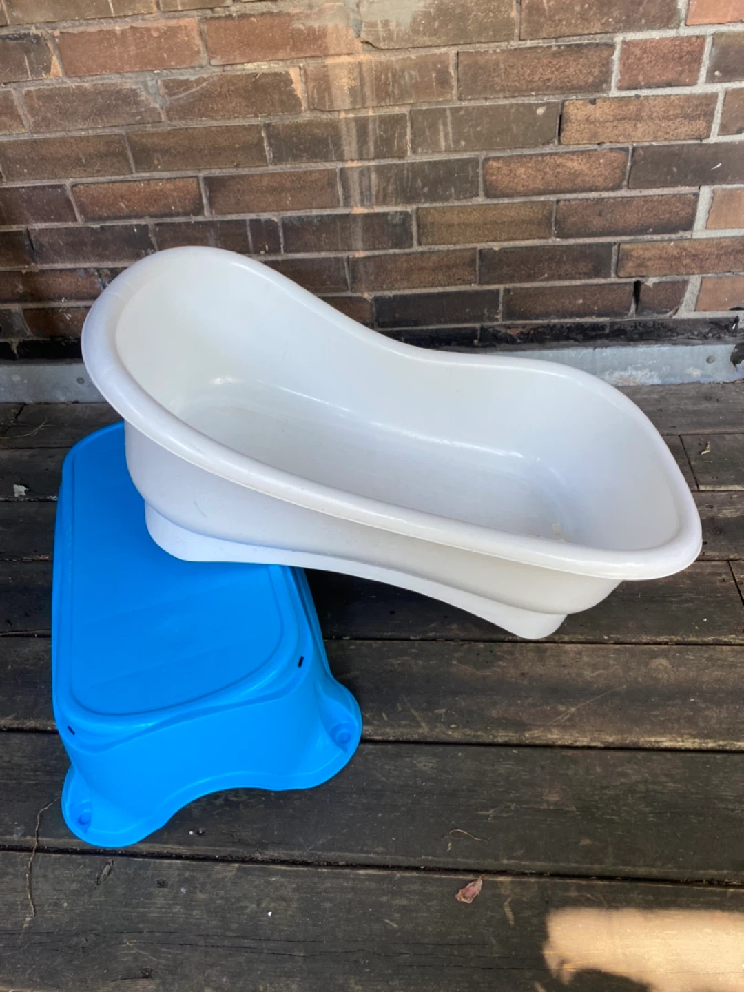 Baby Bath Tub - White & Blue - photo 4