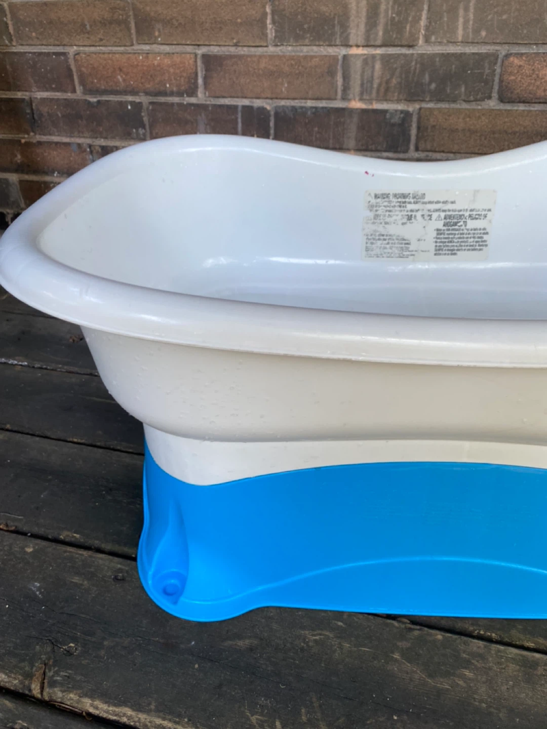 Baby Bath Tub - White & Blue - photo 3