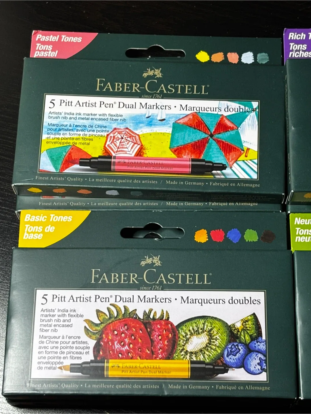 Faber-Castell Pitt Artist Pen Dual Markers Lot Of 4,pastel, etc image indicator(2)