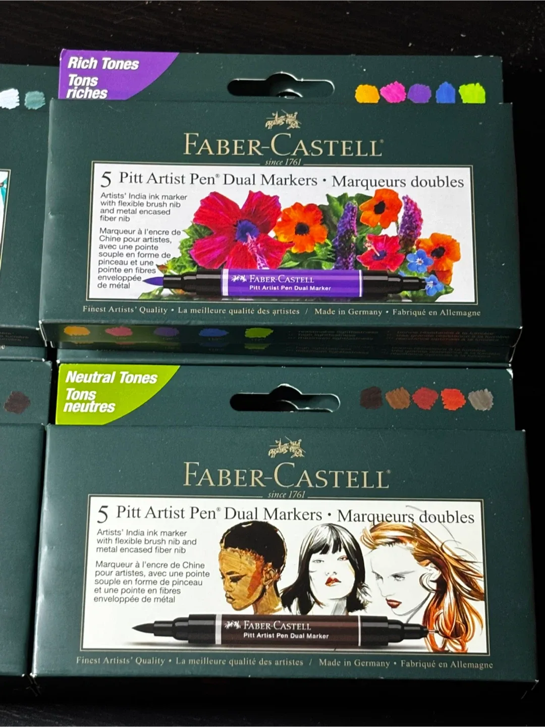 Faber-Castell Pitt Artist Pen Dual Markers Lot Of 4,pastel, etc image indicator(3)