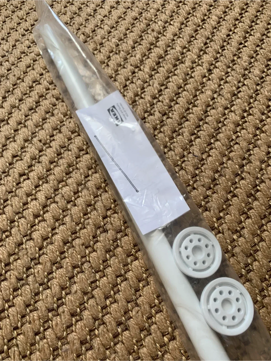 🆕IKEA BOTAREN Shower Curtain Tension Rod - White image indicator(2)