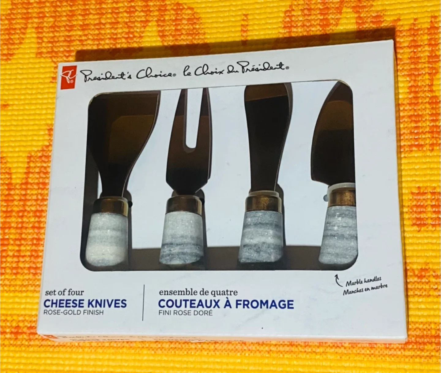 President's Choice Cheese Knives - Set of 4, Rose-Gold Finish thumbnail
