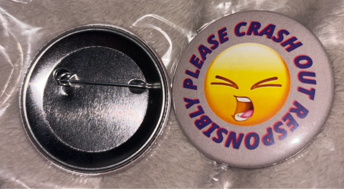 Crashout Caution Pins (Custom Made) - photo 2