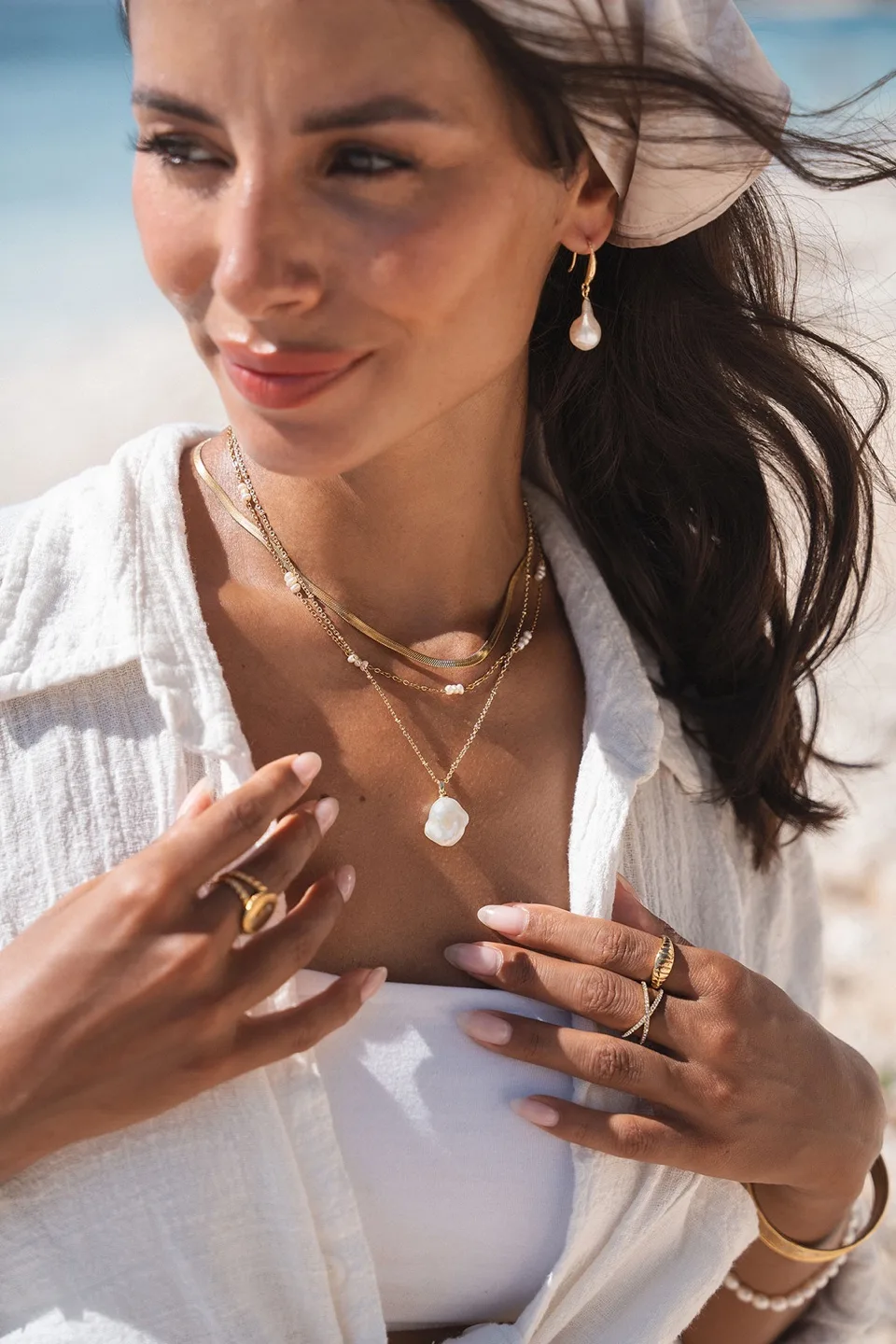 Pearlory Gold Pearl Necklace image indicator(3)