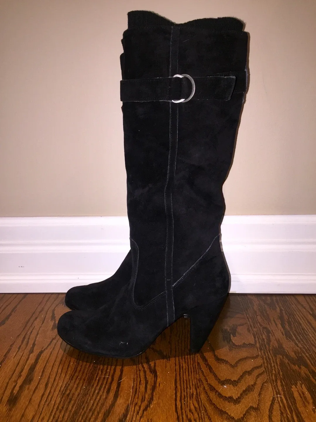 Steve Madden Black Suede Boots thumbnail