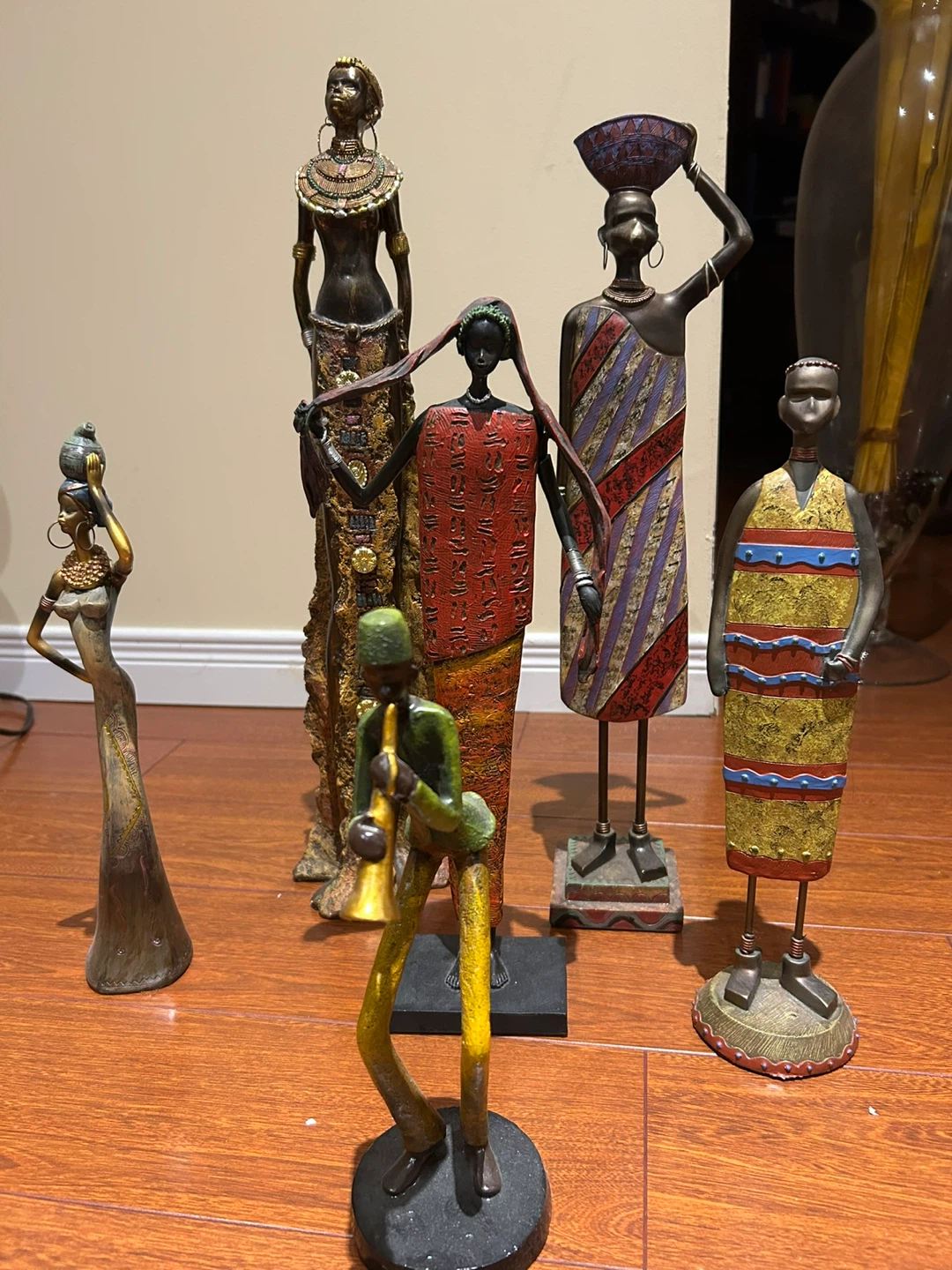 African Statues - Set of 5 - photo 2