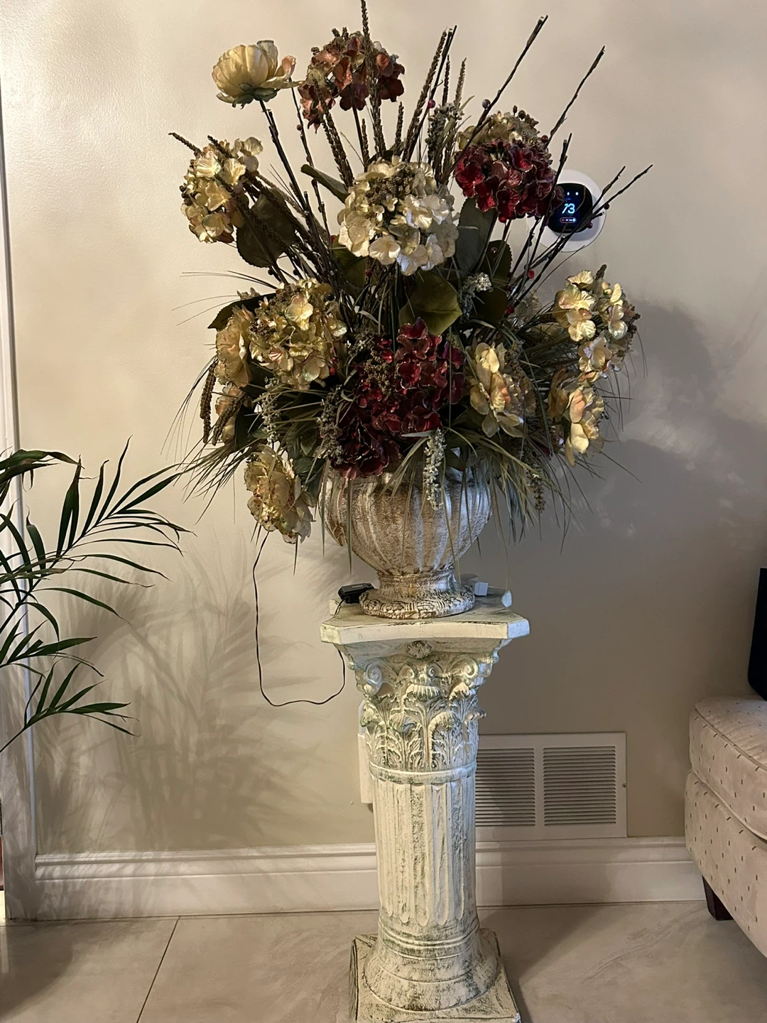 Floral Arrangement with Decorative Stand