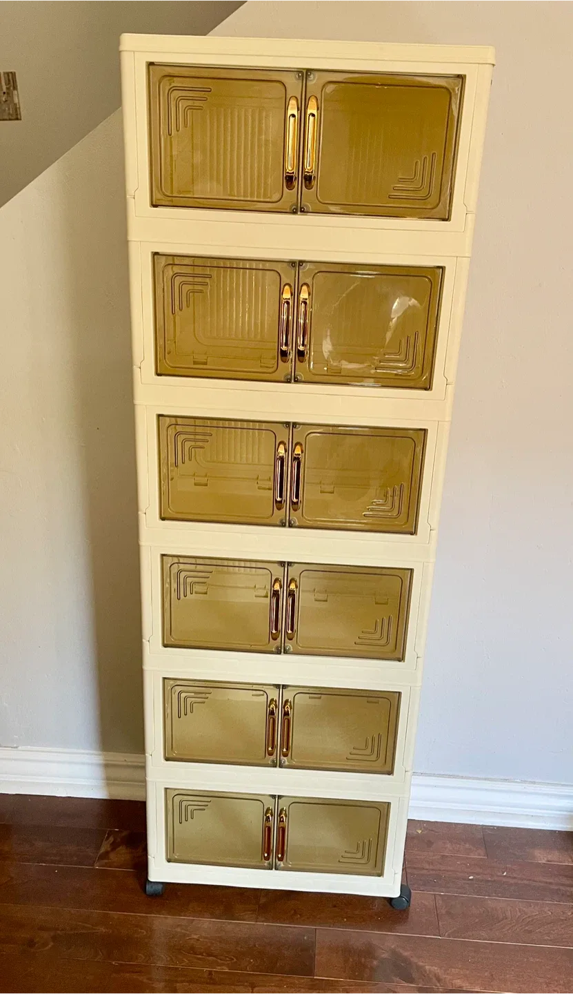 White 6-Tier Plastic Storage Cabinet 🥕 image indicator(3)