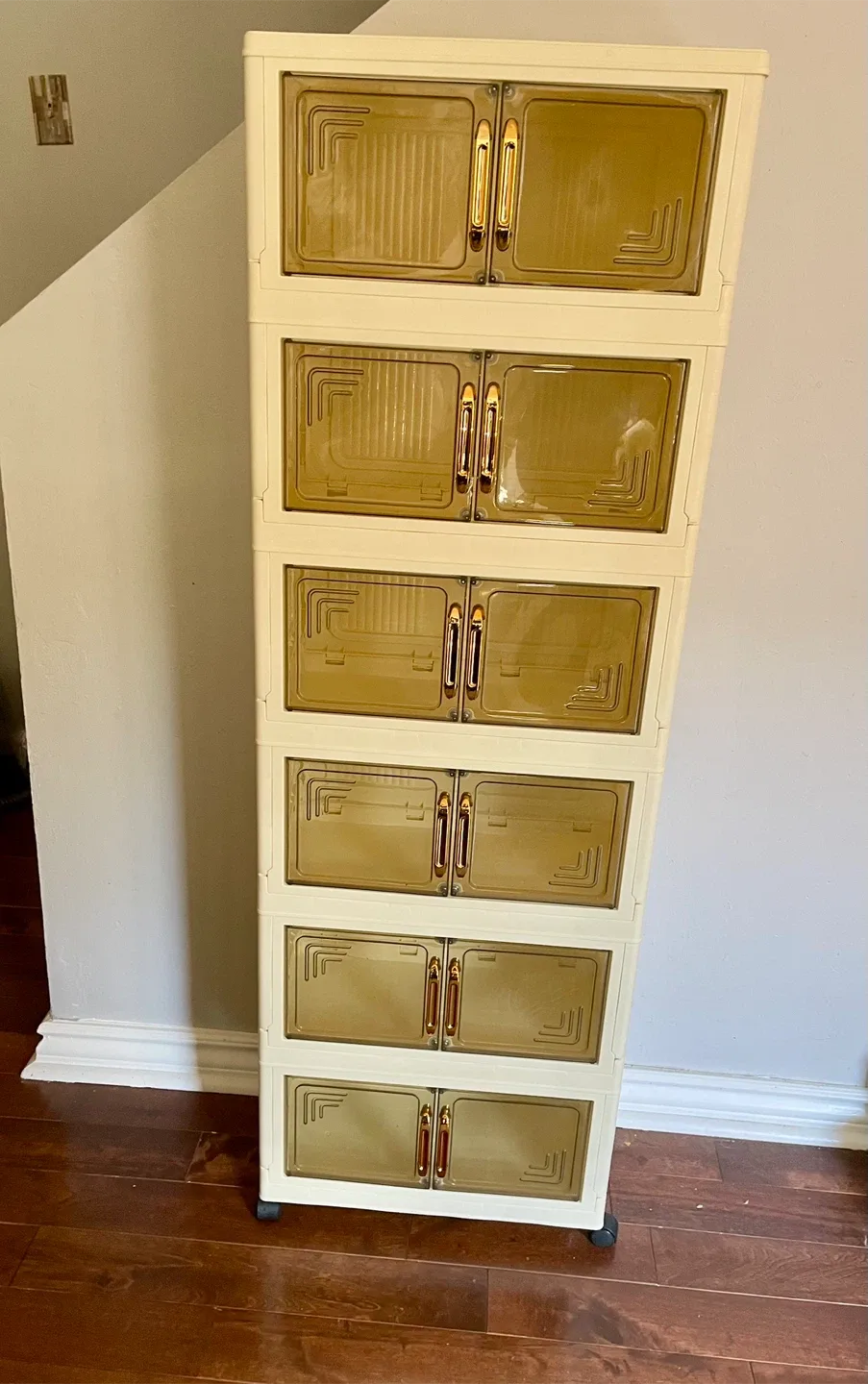 White 6-Tier Plastic Storage Cabinet 🥕 image indicator(2)