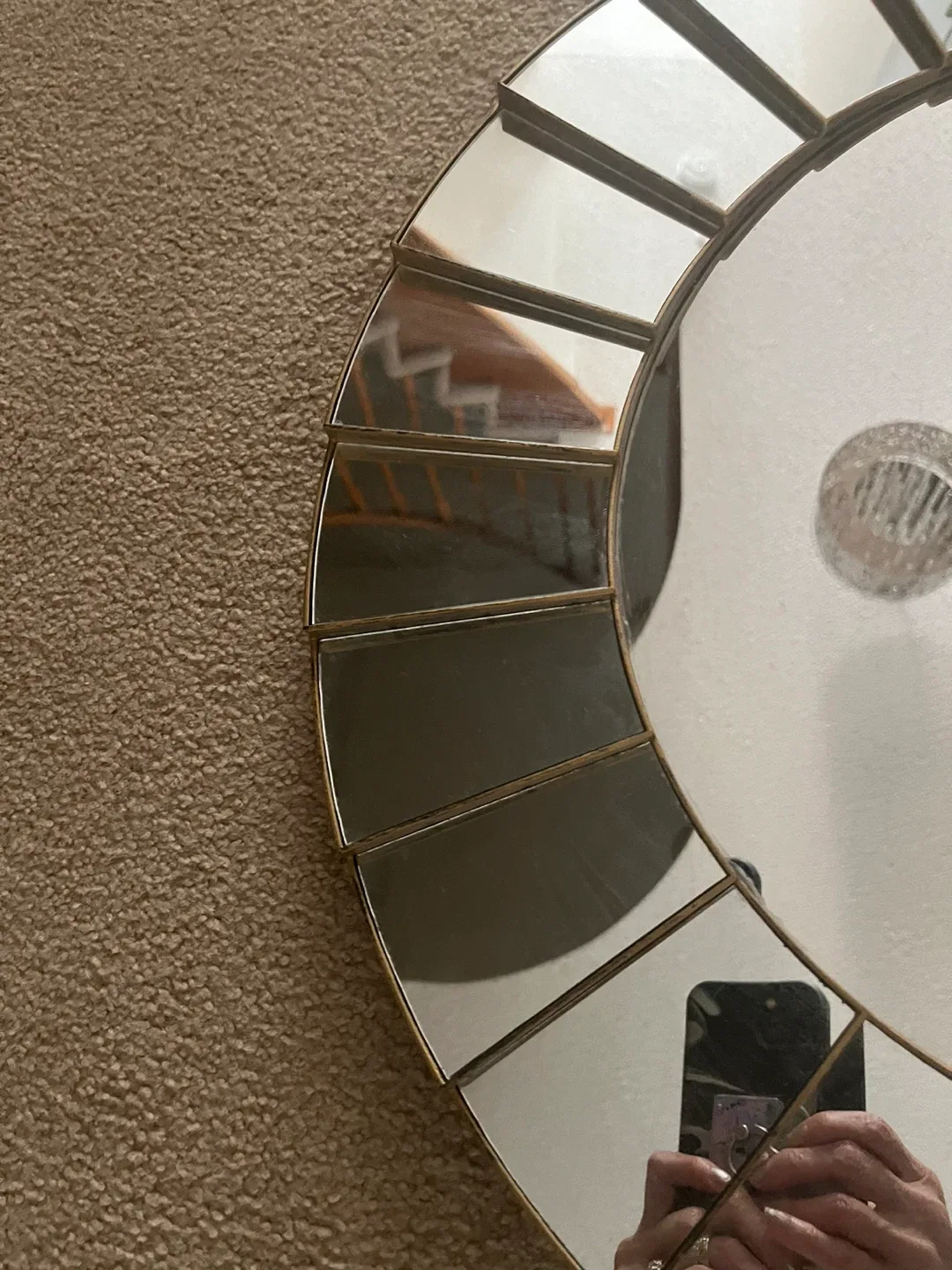 Round Mirror with Beveled Edges. Lightweight 22” image indicator(2)