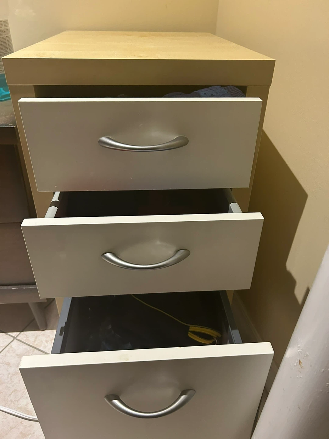 White 3-Drawer Storage Unit