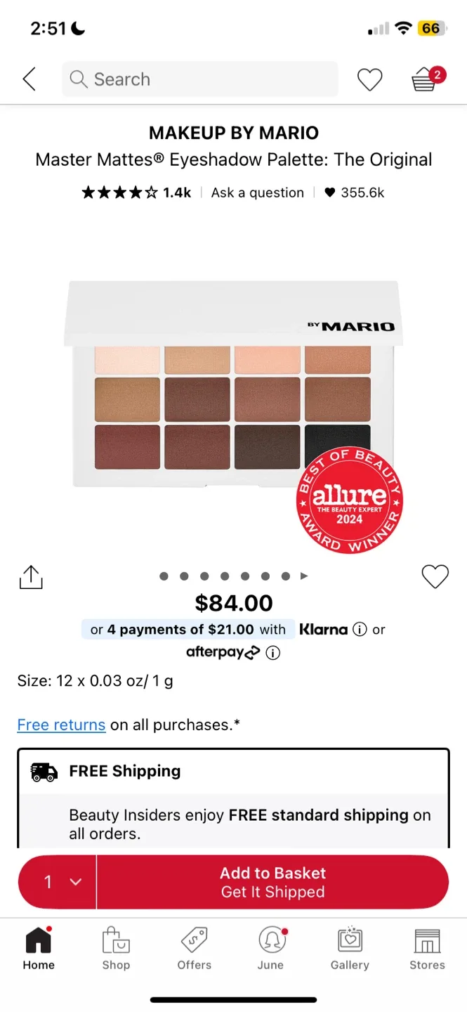 Makeup By Mario Master Mattes Eyeshadow Palette image indicator(5)