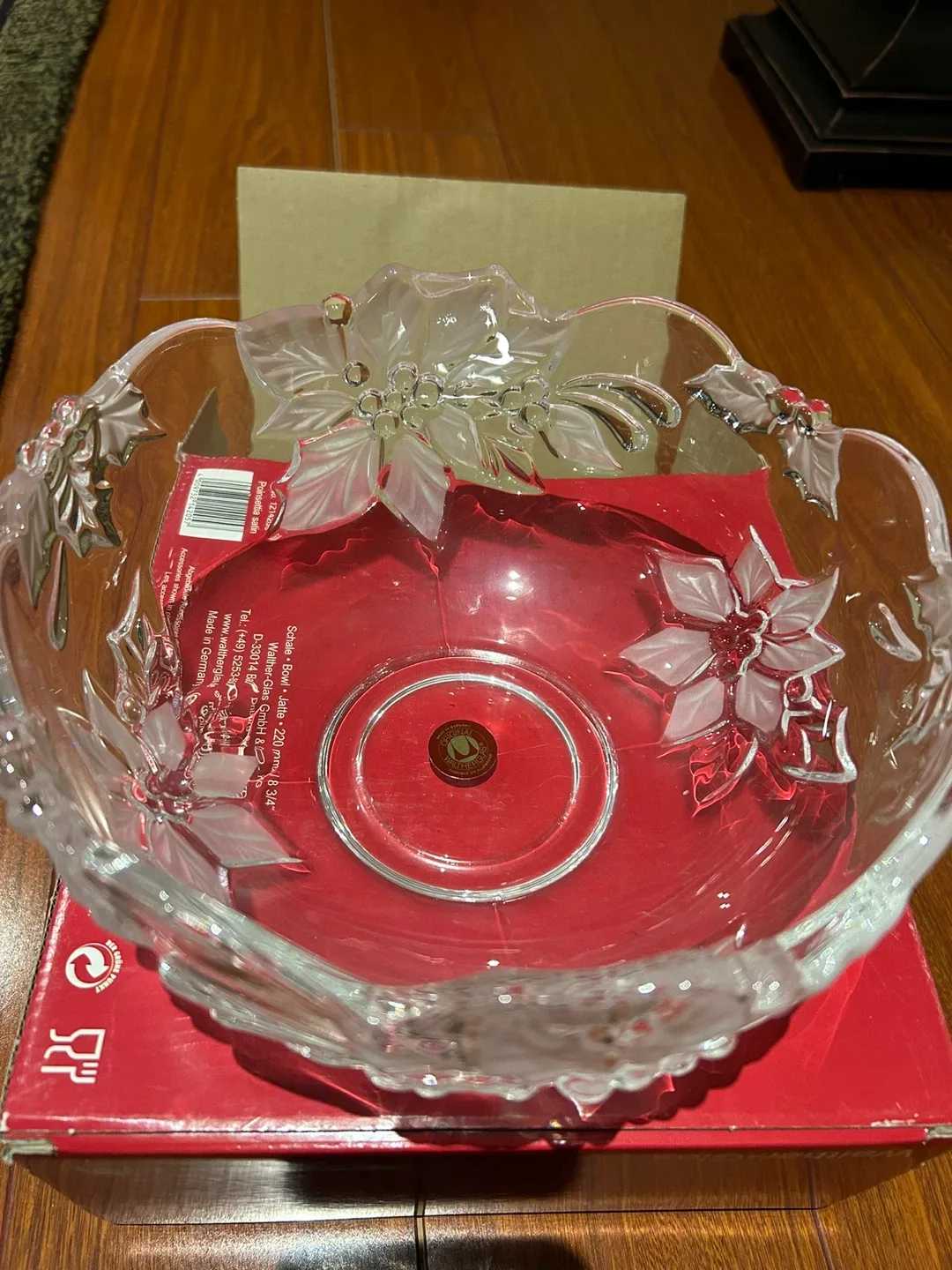 Valther Glas Poinsettia Bowl thumbnail