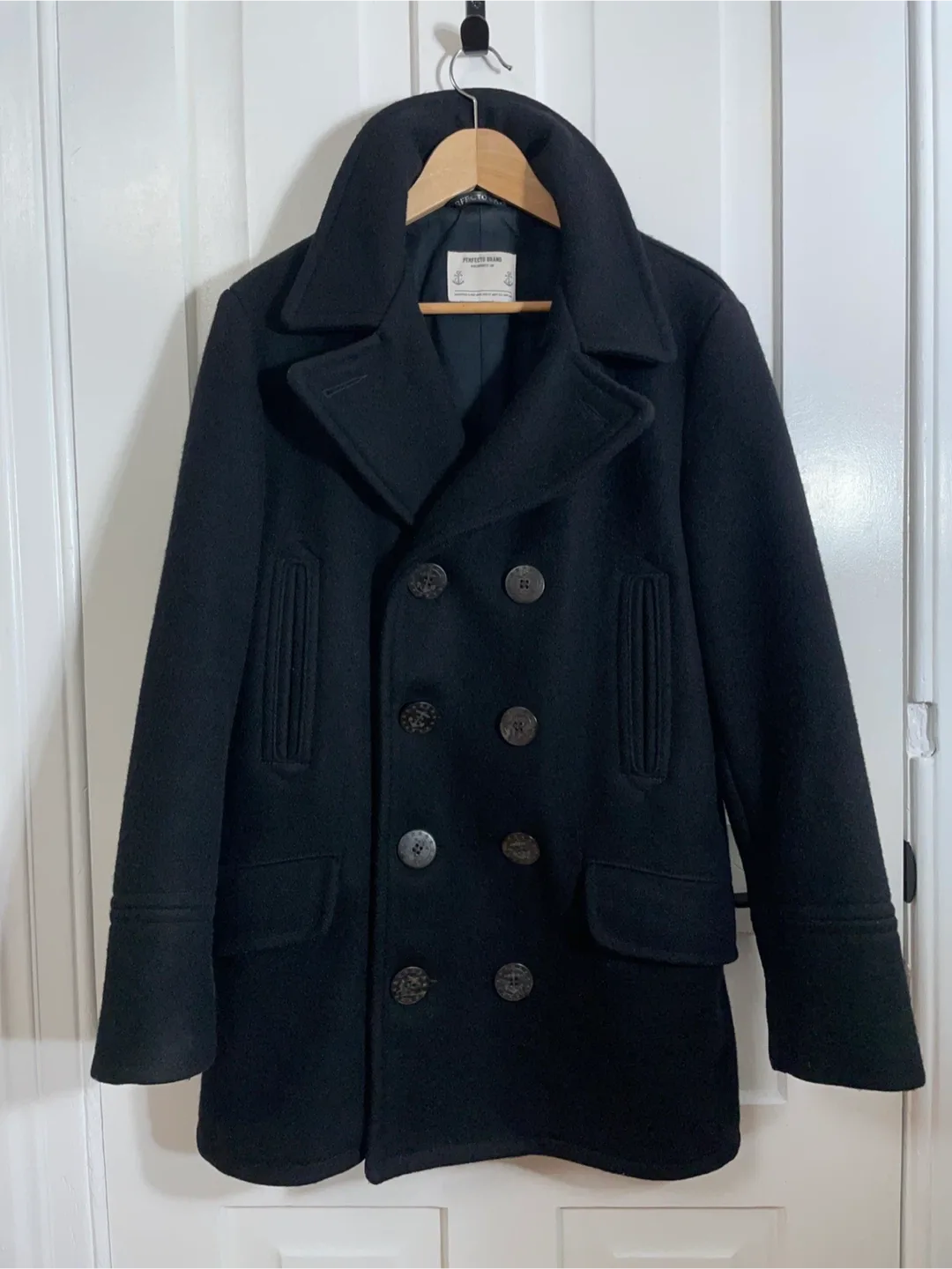 Schott NYC Perfecto Brand Wool Peacoat thumbnail