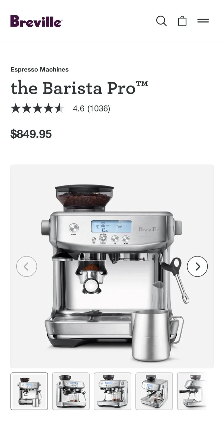 Expresso Machine The Barista Pro